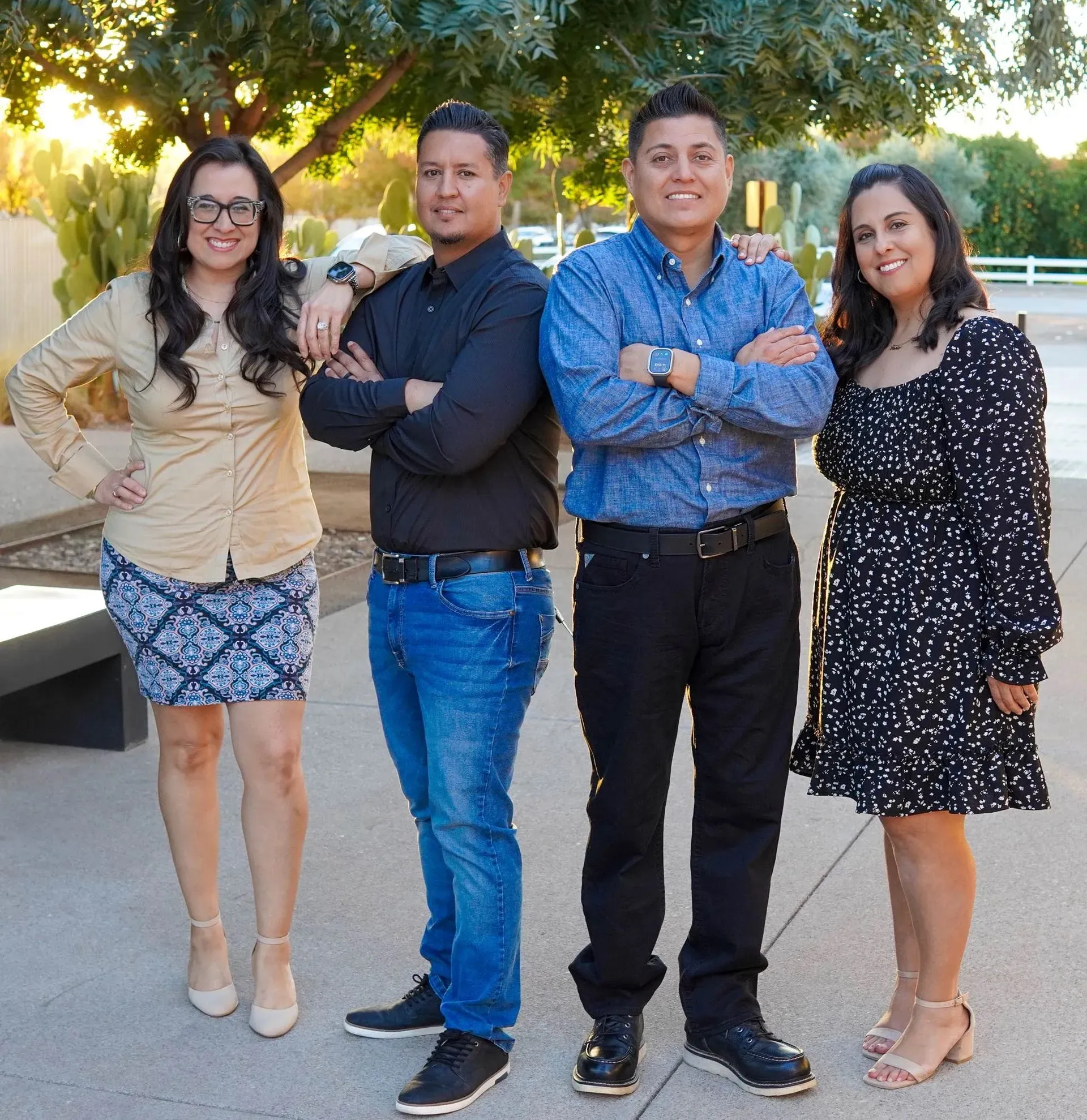Canterra Construction team planning a custom pool and outdoor living project in Phoenix